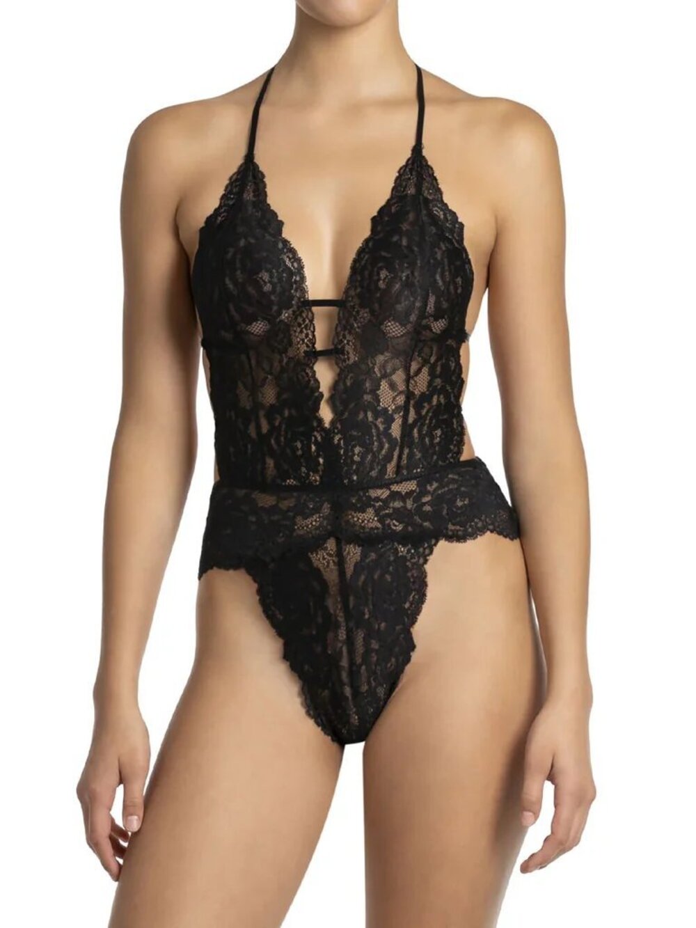 NWT In Bloom by Jonquil Classic Lace Teddy L Pine Green